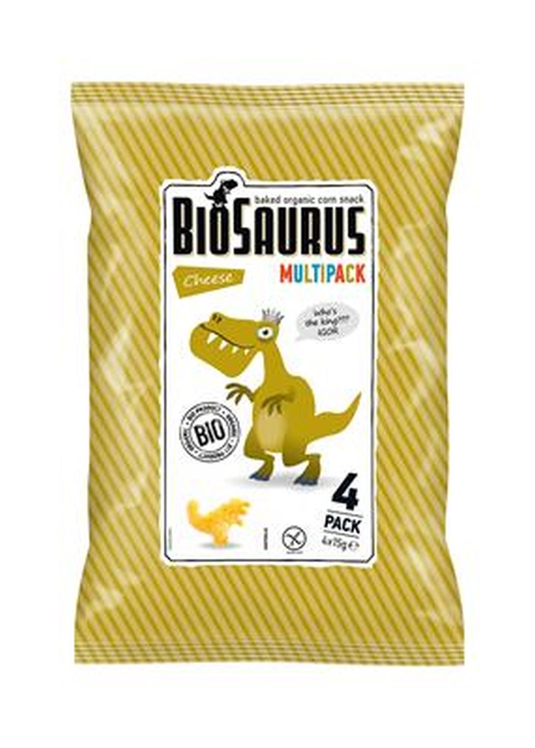 CHRUPKI KUKURYDZIANE DINOZAURY BEZGLUTENOWE SEROWE 4X15G