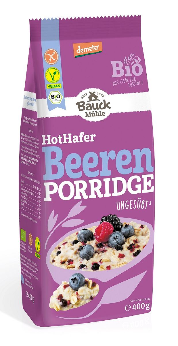 OWSIANKA Z OWOCAMI LEŚNYMI BEZ DODATKU CUKRU BEZGLUTENOWA 400G BAUCK HOF