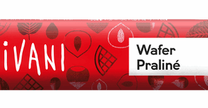 BATON MLECZNA CZEKOLADA Z NADZIENIEM PRALINOWYM Z KAWAŁKAMI WAFELKÓW BIO 40 g - VIVANI