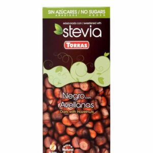 CZEKOLADA GORZKA Z ORZECHAMI LASKOWYMI BEZ DODATKU CUKRU 125G TORRAS