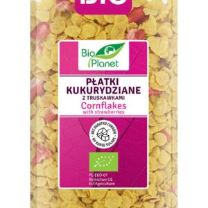 PŁATKI KUKURYDZIANE Z TRUSKAWKAMI 250G BIO PLANET