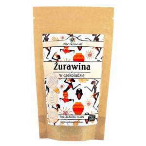 PIĘĆ PRZEMIAN ŻURAWINA W CZEKOLADZIE BEZ DODATKU CUKRU 100G