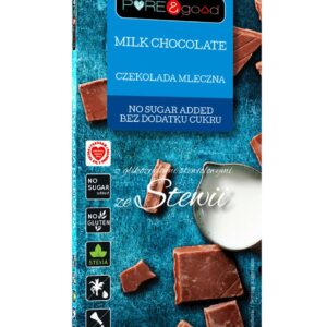 CZEKOLADA MLECZNA BEZ DODATKU CUKRU 100G PURE GOOD