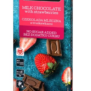 CZEKOLADA MLECZNA Z TRUSKAWKAMI BEZ DODATKU CUKRU 75G PURE GOOD