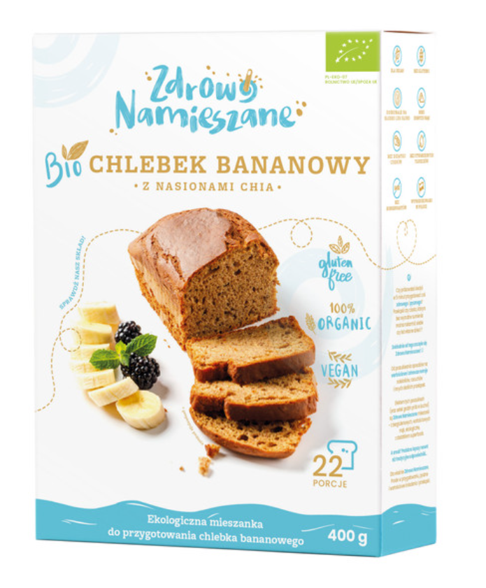 MIESZANKA NA CHLEBEK BANANOWY BEZGLUTENOWY 400G ZDROWO NAMIESZANE