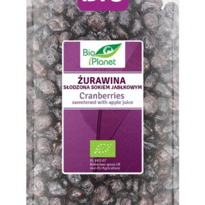 ŻURAWINA SŁODZONA SOKIEM JABŁKOWYM 1KG BIO PLANET