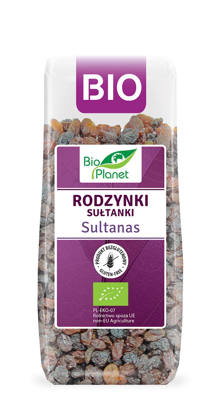 RODZYNKI SUŁTANKI BEZGLUTENOWE 200G BIO PLANET