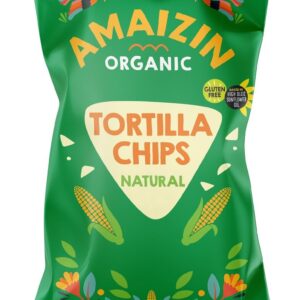 CHIPSY TORTILLA KUKURYDZIANE SOLONE BEZGLUTENOWE BIO 250 g - AMAIZIN