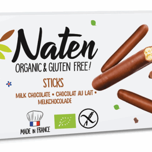CIASTKA W POLEWIE CZEKOLADOWEJ STICKS BEZGLUTENOWE BIO 130 g - NATEN