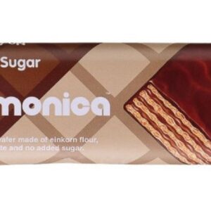 WAFELEK Z SAMOPSZY Z KREMEM MLECZNO - KAKAOWYM W POLEWIE Z MLECZNEJ CZEKOLADY BEZ DODATKU CUKRÓW BIO 40 g - HARMONICA