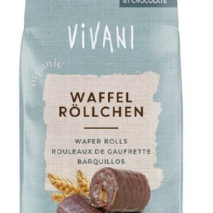 RURKI WAFLOWE W MLECZNEJ CZEKOLADZIE BIO 125 g - VIVANI