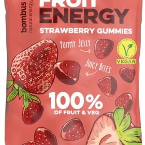 Żelki truskawkowe bezglutenowe 100% owoców 35g BOMBUS