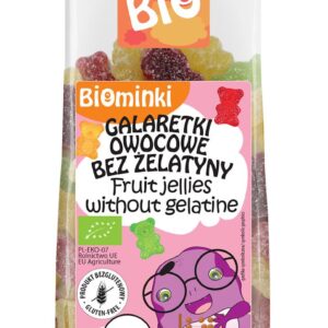 GALARETKI OWOCOWE BEZ ŻELATYNY BEZGLUTENOWE BIO 100 g - BIOMINKI