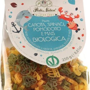 MAKARON (KUKURYDZIANY TRÓJKOLOROWY) DLA DZIECI OCEAN BEZGLUTENOWY BIO 250 g - PASTA NATURA
