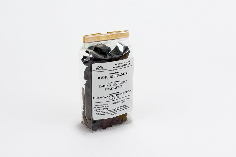 SHU DI HUANG - Radix Rehmanniae Preparata - Preparowany korzeń rehmanii kleistej 100g