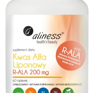 Kwas Alfa Liponowy R-ALA 200 mg 60 tabletek ALINESS