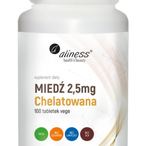 Miedź chelatowana 2,5 mg x 100 Vege tabs. ALINESS