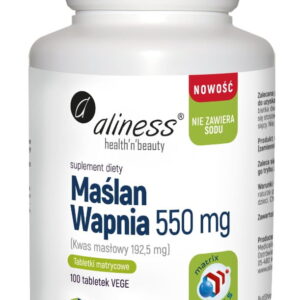 Maślan wapnia 550 mg (bez sodu) x 100 tab. matrycowych ALINESS