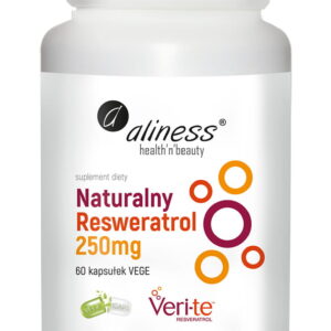 Naturalny Resweratrol Veri-Te 250mg x 60 Vege caps. ALINESS