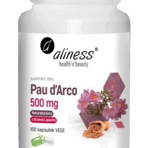 Pau d’Arco (sproszkowana kora Lapacho) 500mg x 100 vege caps ALINESS