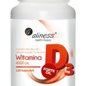 Witamina D3 FORTE oil 4000 j.m. 120 kapsułek ALINESS