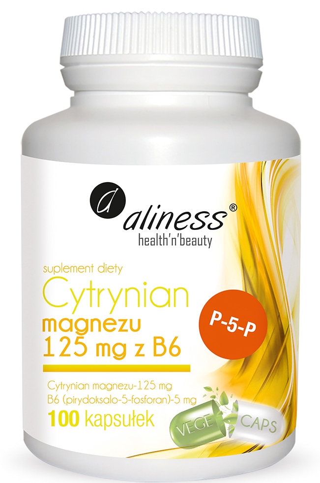 Cytrynian Magnezu 125 mg z B6 (P-5-P) ALINESS